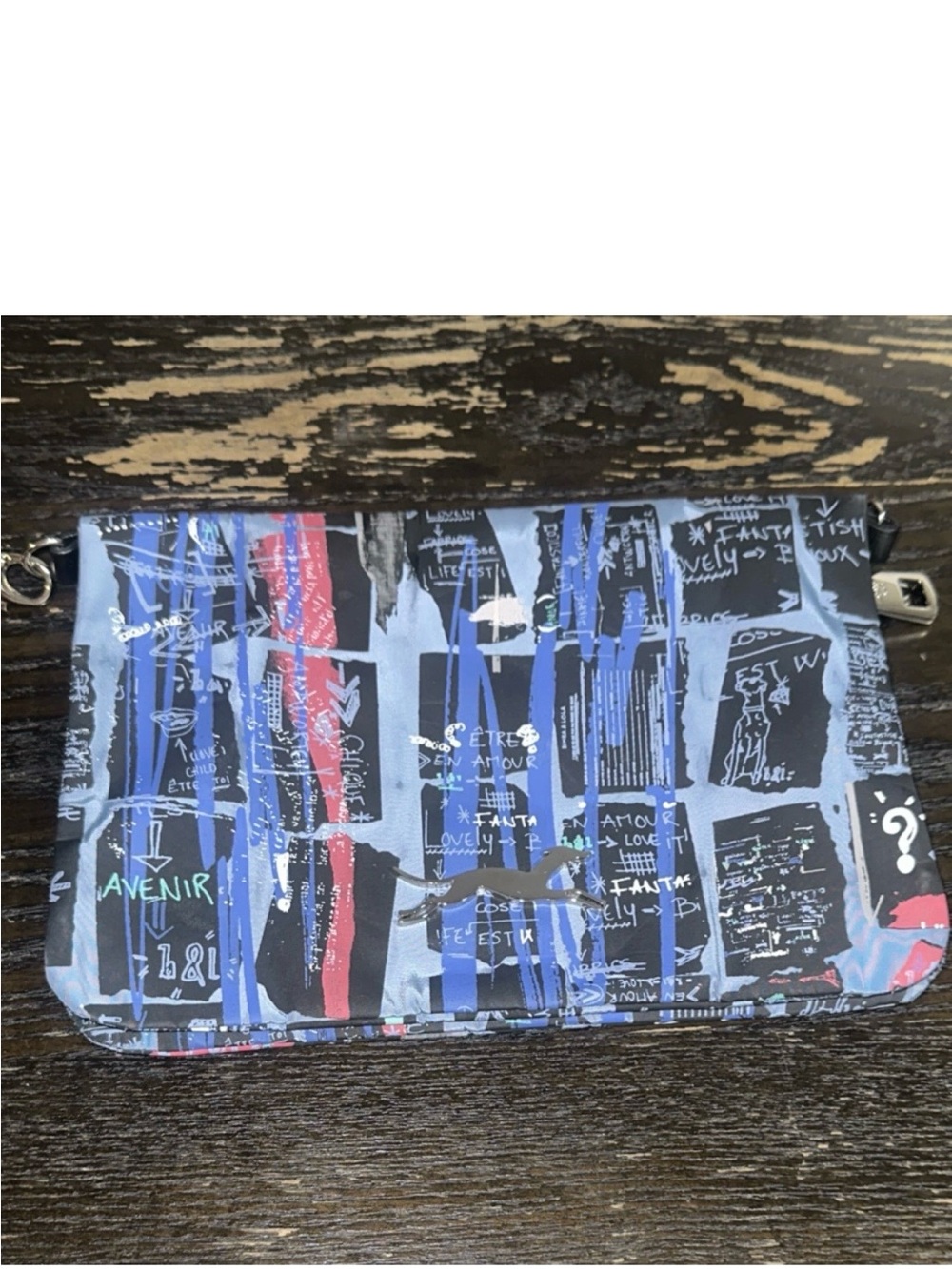 Bimba & Lola Graffiti Pattern Pouch with zipper